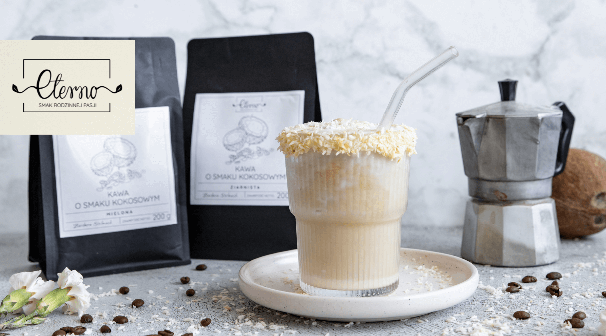 Iced coconut latte - Kawa kokosowa na zimno