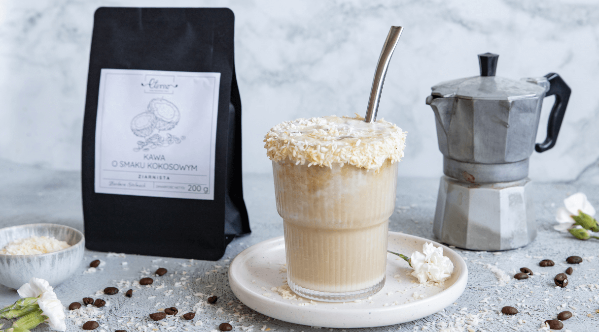 Iced coconut latte - Kawa kokosowa na zimno