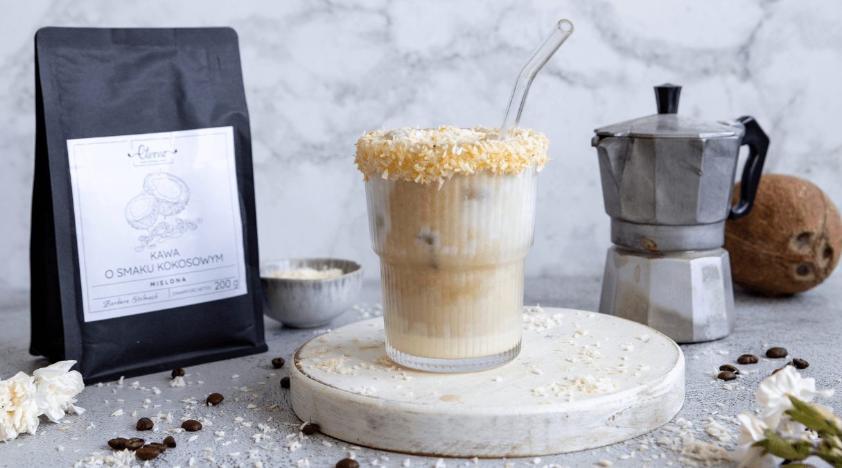 Iced coconut latte - Kawa kokosowa na zimno