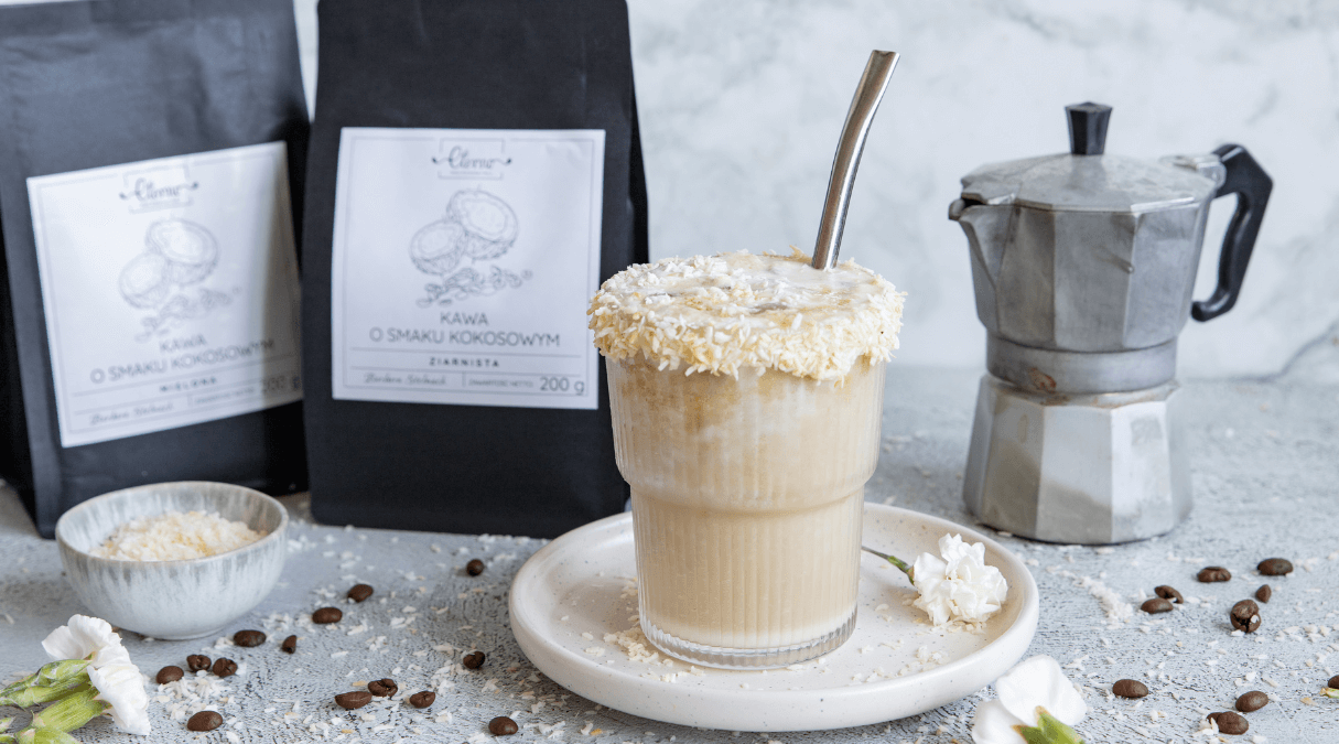Iced coconut latte - Kawa kokosowa na zimno