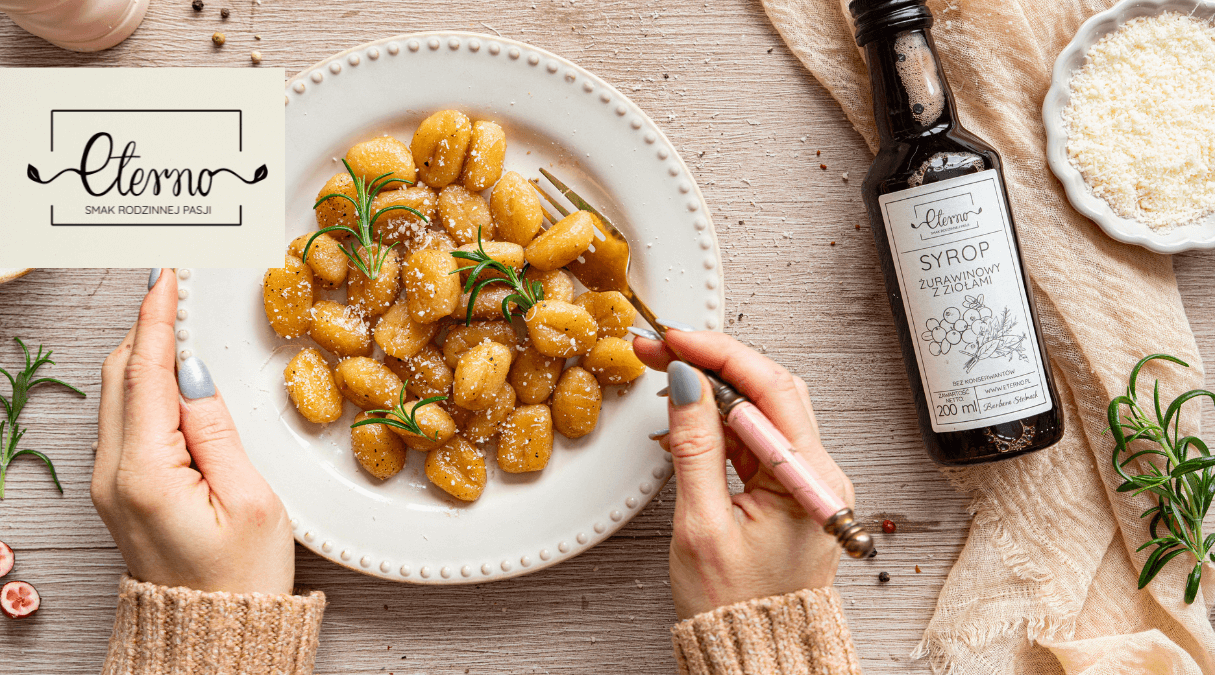 Gnocchi w żurawinowym glaze