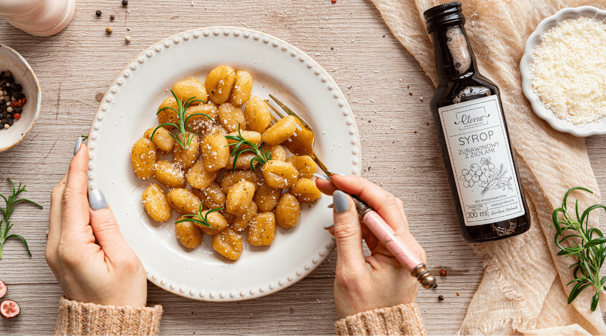 Gnocchi w żurawinowym glaze
