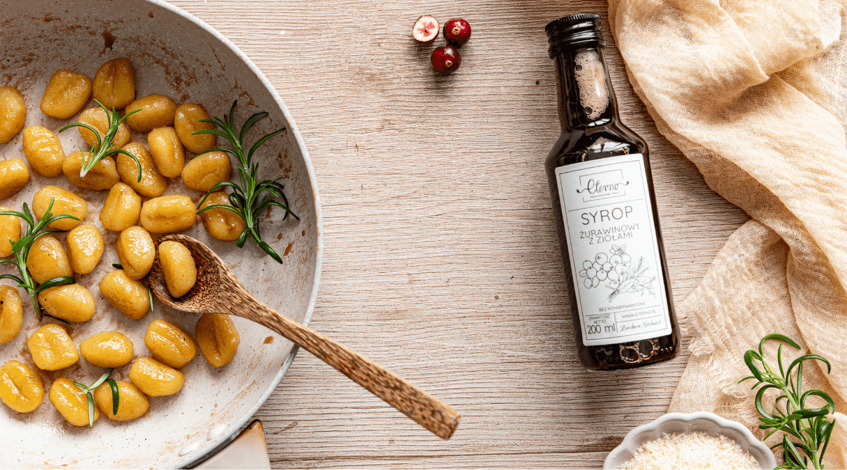 Gnocchi w żurawinowym glaze