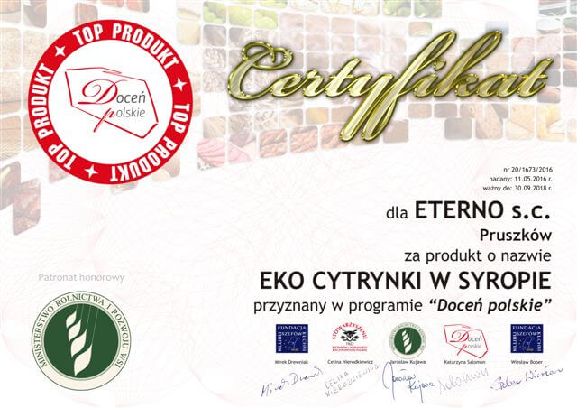 Doceń polskie - EKO Cytrynki w syropie